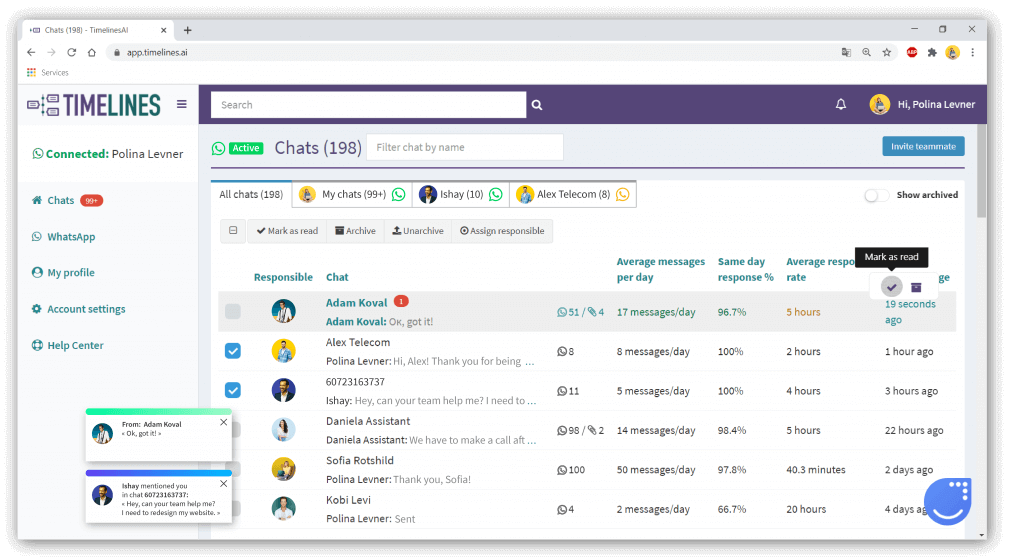 WhatsApp shared inbox for teams